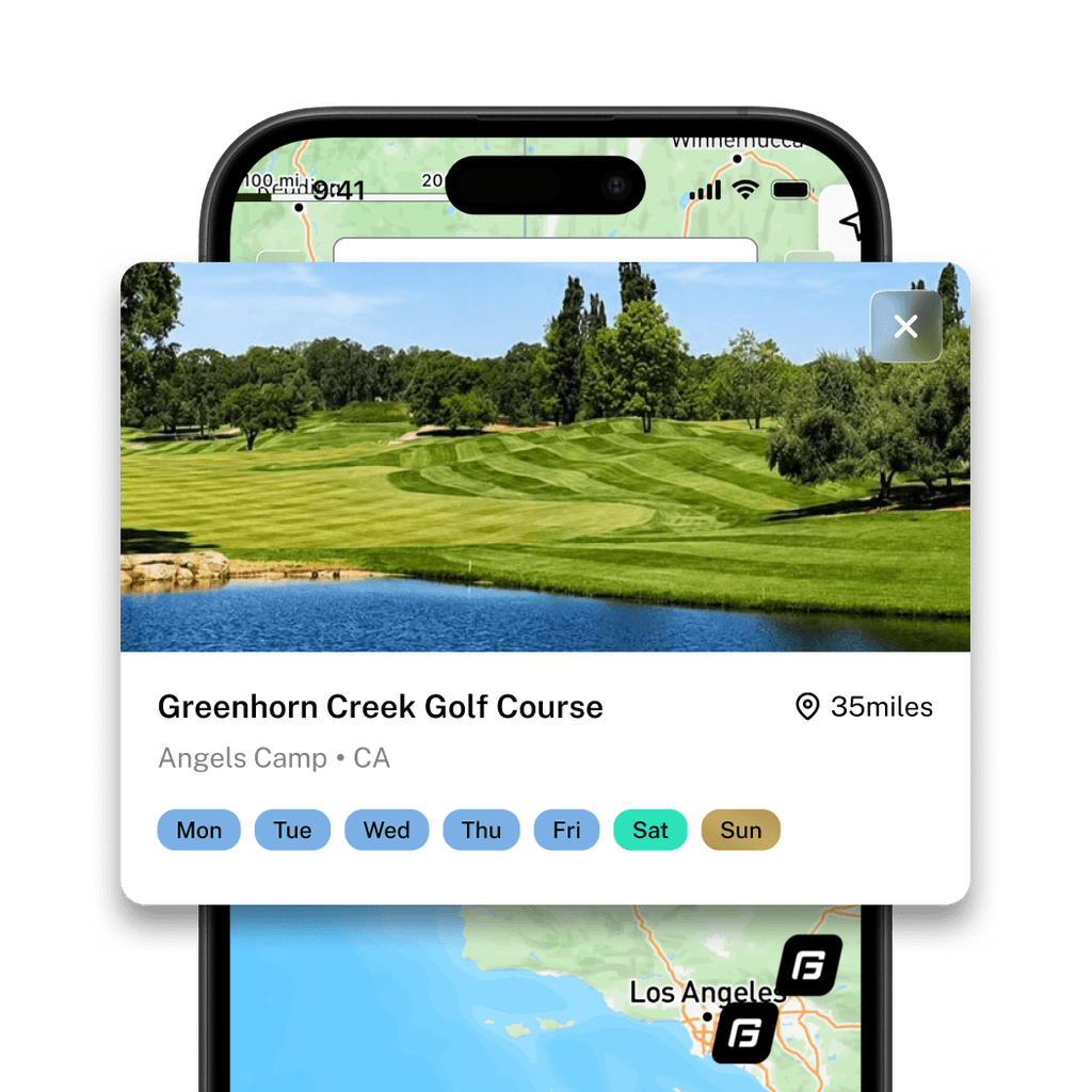 Explore Courses — Future Golf app